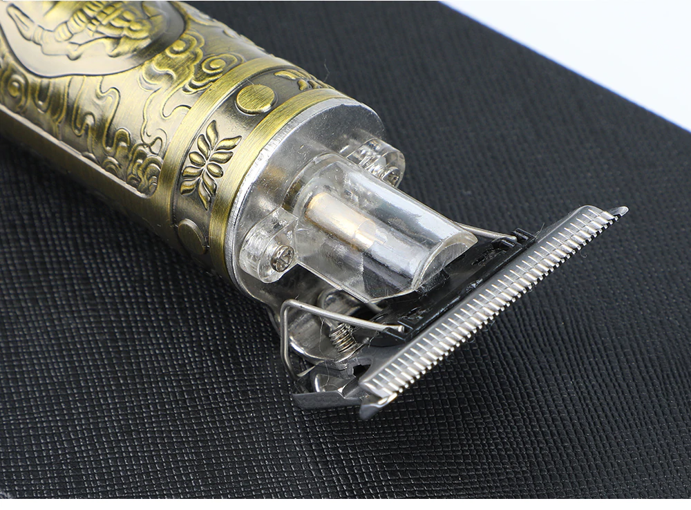 Máquina de Cortar Cabello Retro USB – Edición Dorada